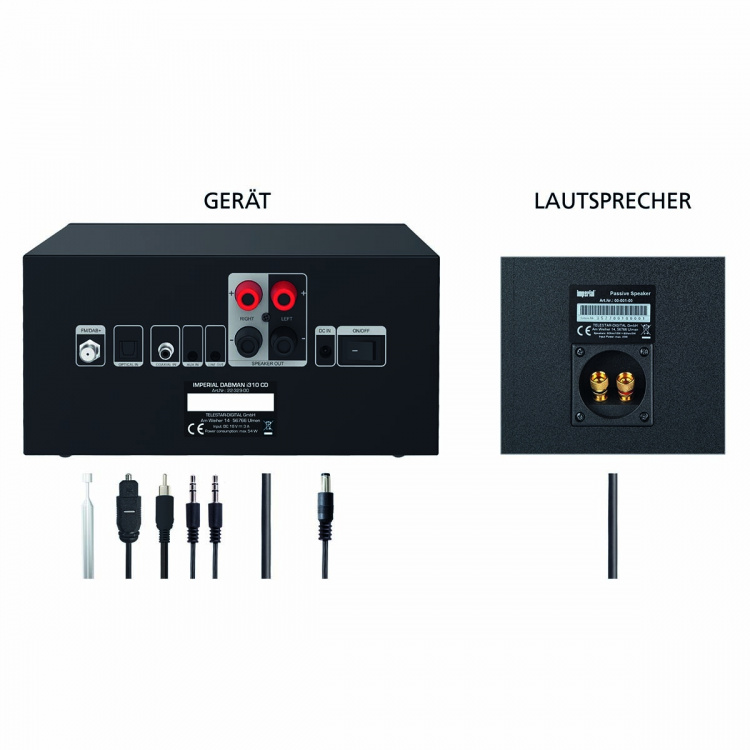 imperial DABMAN i310 CD Hybride micro Hifi Systeem DAB+ / FM / Internet / Bluetooth Zwart