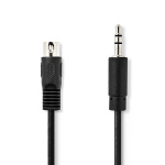 Nedis DIN-Audiokabel | DIN 5-Pins Male | 3,5 mm Male | Vernikkeld | 1.00 m | Rond | PVC | Zwart | Label Nedis DIN-Audiokabel | DIN 5-Pins Male | 3,5 mm Male | Vernikkeld | 1.00 m | Rond | PVC | Zwart | Label