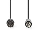 Nedis DIN-Audiokabel | DIN 5-Pins Male | 3,5 mm Male | Vernikkeld | 1.00 m | Rond | PVC | Zwart | Label Nedis DIN-Audiokabel | DIN 5-Pins Male | 3,5 mm Male | Vernikkeld | 1.00 m | Rond | PVC | Zwart | Label