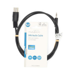 Nedis DIN-Audiokabel | DIN 5-Pins Male | 3,5 mm Male | Vernikkeld | 1.00 m | Rond | PVC | Zwart | Label Nedis DIN-Audiokabel | DIN 5-Pins Male | 3,5 mm Male | Vernikkeld | 1.00 m | Rond | PVC | Zwart | Label
