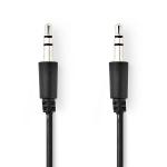 Nedis Stereo-Audiokabel | 3,5 mm Male | 3,5 mm Male | Vernikkeld | 1.00 m | Rond | Zwart | Label Nedis Stereo-Audiokabel | 3,5 mm Male | 3,5 mm Male | Vernikkeld | 1.00 m | Rond | Zwart | Label