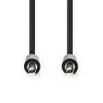 Nedis Stereo-Audiokabel | 3,5 mm Male | 3,5 mm Male | Vernikkeld | 1.00 m | Rond | Zwart | Label Nedis Stereo-Audiokabel | 3,5 mm Male | 3,5 mm Male | Vernikkeld | 1.00 m | Rond | Zwart | Label