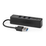 Nedis USB-Hub | 1x USB-A | 3x USB A Female | 5-Poorts poort(en) | USB 2.0 | USB Gevoed | SD & MicroSD Nedis USB-Hub | 1x USB-A | 3x USB A Female | 5-Poorts poort(en) | USB 2.0 | USB Gevoed | SD & MicroSD