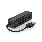 Nedis USB-Hub | 1x USB-A | 3x USB A Female | 5-Poorts poort(en) | USB 2.0 | USB Gevoed | SD & MicroSD Nedis USB-Hub | 1x USB-A | 3x USB A Female | 5-Poorts poort(en) | USB 2.0 | USB Gevoed | SD & MicroSD