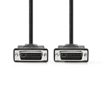 Nedis DVI-Kabel | DVI-D 24+1-Pins Male | DVI-D 24+1-Pins Male | 2560x1600 | Vernikkeld | 2.00 m | Recht | PVC | Zwart | Label