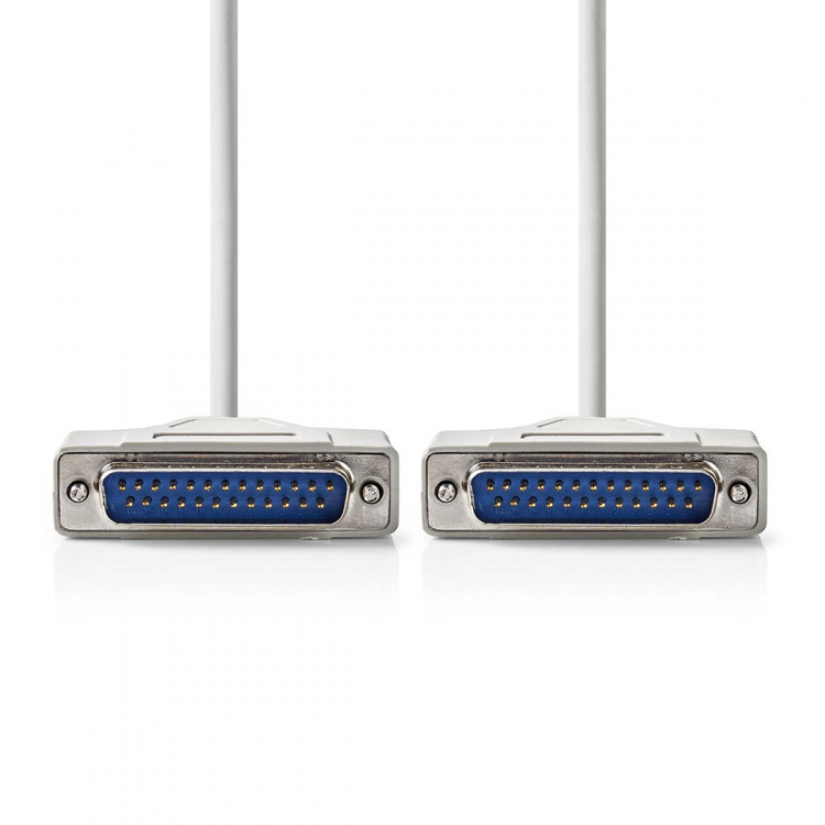 Nedis Seriële Kabel | D-SUB 25-Pins Male | D-SUB 25-Pins Male | Vernikkeld | 2.00 m | Rond | PVC | Ivoor | Label Nedis Seriële Kabel | D-SUB 25-Pins Male | D-SUB 25-Pins Male | Vernikkeld | 2.00 m | Rond | PVC | Ivoor | Label