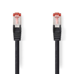 Nedis CAT6 Netwerkkabel | RJ45 Male | RJ45 Male | S/FTP | 0.15 m | Rond | LSZH | Zwart | Label