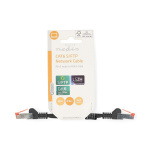 Nedis CAT6 Netwerkkabel | RJ45 Male | RJ45 Male | S/FTP | 0.15 m | Rond | LSZH | Zwart | Label