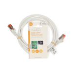 Nedis CAT6 Netwerkkabel | RJ45 Male | RJ45 Male | S/FTP | 2.00 m | Rond | LSZH | Wit | Label Nedis CAT6 Netwerkkabel | RJ45 Male | RJ45 Male | S/FTP | 2.00 m | Rond | LSZH | Wit | Label