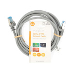 Nedis CAT6a netwerkkabel | S/FTP | RJ45 Male | RJ45 Male | 3.00 m | Snagless | Rond | LSZH | Grijs | Label