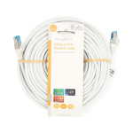 Nedis CAT6a netwerkkabel | S/FTP | RJ45 Male | RJ45 Male | 20.0 m | Snagless | Rond | LSZH | Wit | Label