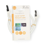 Nedis Cat 8.1 Netwerkkabel | S/FTP | RJ45 Male | RJ45 Male | 0.50 m | Rond | LSZH | Wit | Label