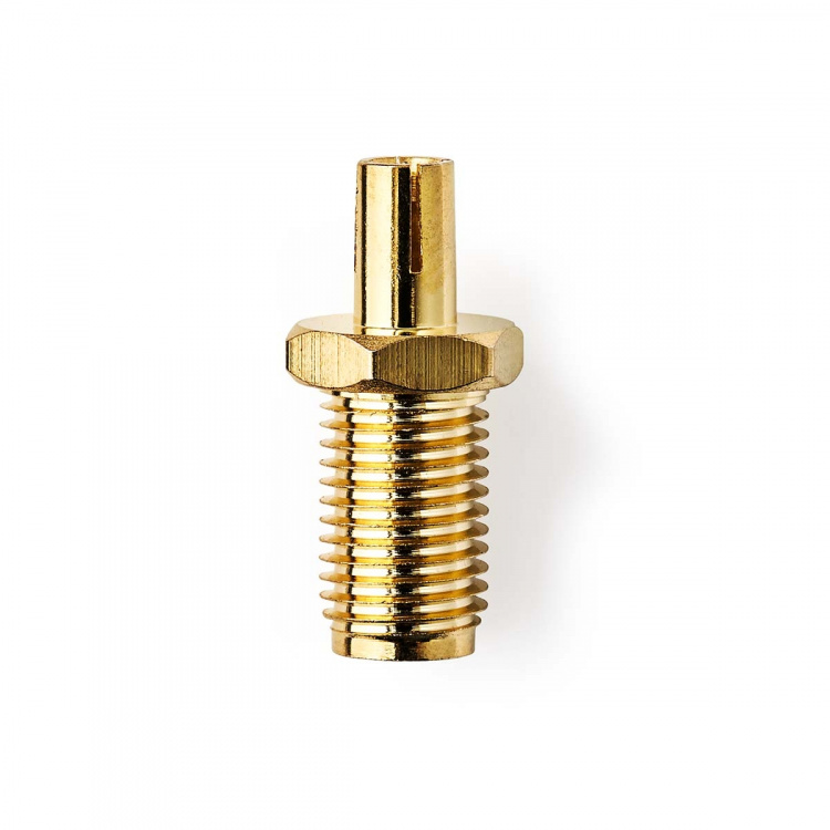 Nedis SMA-Adapter | SMA Female | TS9 | Verguld | 50 Ohm | Recht | Koper | Goud | 2 Stuks | Doos