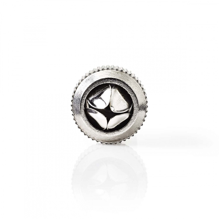 Nedis IEC (Coax) Connector | Recht | Male | Vernikkeld | 75 Ohm | Schroef | Diameter kabelinvoer: 7.0 mm | Metaal | Zilver | 2 Stuks | Doos