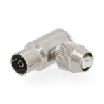 Nedis IEC (Coax) Connector | 90° Gehoekt | Female | Vernikkeld | 75 Ohm | Schroef | Diameter kabelinvoer: 7.0 mm | Metaal | Zilver | 2 Stuks | Gift Box met Euro Lock Nedis IEC (Coax) Connector | 90° Gehoekt | Female | Vernikkeld | 75 Ohm | Schroef | Diameter kabelinvoer: 7.0 mm | Metaal | Zilver | 2 Stuks | Gift Box met Euro Lock