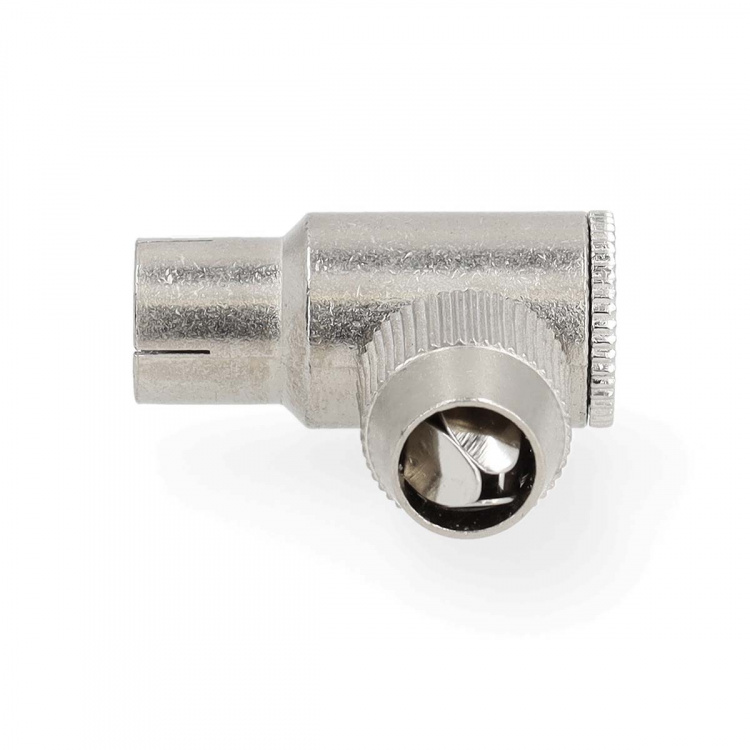 Nedis IEC (Coax) Connector | 90° Gehoekt | Female | Vernikkeld | 75 Ohm | Schroef | Diameter kabelinvoer: 7.0 mm | Metaal | Zilver | 2 Stuks | Gift Box met Euro Lock Nedis IEC (Coax) Connector | 90° Gehoekt | Female | Vernikkeld | 75 Ohm | Schroef | Diameter kabelinvoer: 7.0 mm | Metaal | Zilver | 2 Stuks | Gift Box met Euro Lock