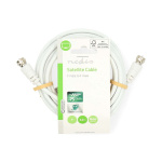 Nedis Satelliet- en Antennekabel | F-Male | F-Male | Vernikkeld | 75 Ohm | Dubbel Afgeschermd | 3.00 m | Rond | PVC | Wit | Label