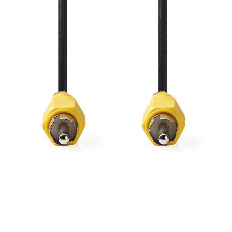 Nedis Composiet Videokabel | RCA Male | RCA Male | Vernikkeld | 480p | 5.00 m | Rond | PVC | Zwart | Label