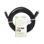 Nedis High Speed ​​HDMI™-Kabel met Ethernet | HDMI™ Connector | HDMI™ Connector | 4K@60Hz | ARC | 18 Gbps | 5.00 m | Rond | PVC | Zwart | Label
