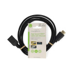 Nedis High Speed HDMI™-Kabel met Ethernet | HDMI™ Connector | HDMI™ Output | 4K@60Hz | ARC | 10.2 Gbps | 2.00 m | Rond | PVC | Zwart | Label Nedis High Speed HDMI™-Kabel met Ethernet | HDMI™ Connector | HDMI™ Output | 4K@60Hz | ARC | 10.2 Gbps | 2.00 m | Rond | PVC | Zwart | Label