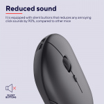 Trust Puck Trådlös mus laddningsbar Svart