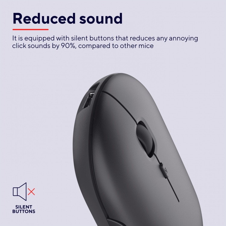 Trust Puck Trådlös mus laddningsbar Svart