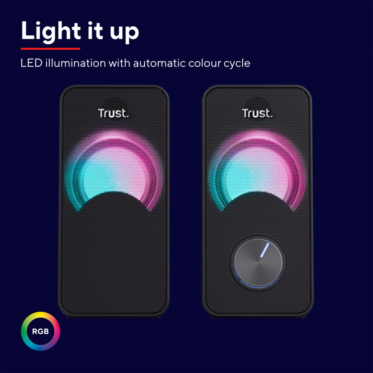 Trust Arys Kompakta 2.0-högtalare RGB Trust Arys Kompakta 2.0-högtalare RGB