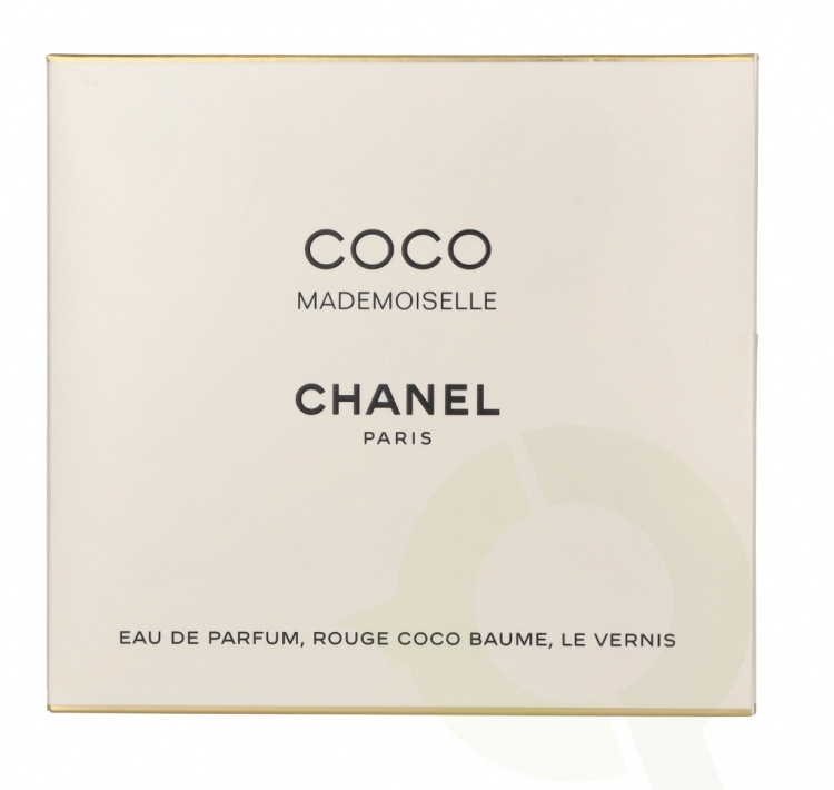 Chanel Coco Mademoiselle Giftset 66 ml Edp Spray 50ml/Le Vernis #111 Ballerina 13ml/Rouge Coco Baume Dreamy White 3g/Pouch