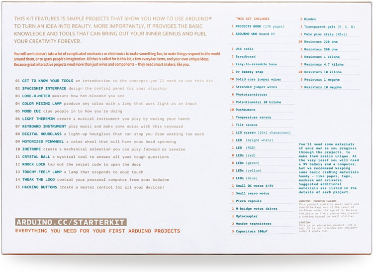 Arduino Arduino Starter Kit, starterkit Arduino Arduino Starter Kit, starterkit