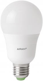 Airam LED frosted lamp, E27, 4000K, 810 lm, opaal
