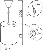 Airam Fiora hanglamp, E27, witte behuizing Airam Fiora hanglamp, E27, witte behuizing