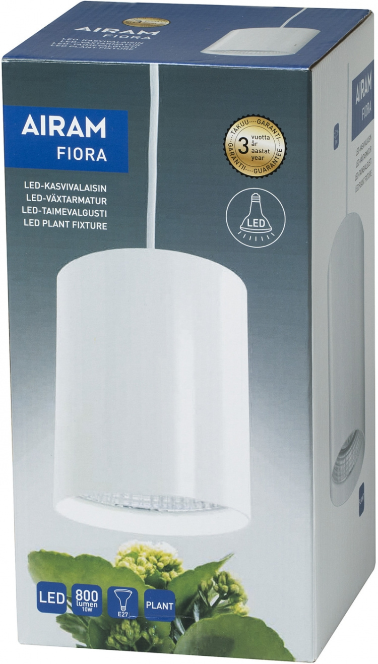 Airam Fiora hanglamp, E27, witte behuizing Airam Fiora hanglamp, E27, witte behuizing