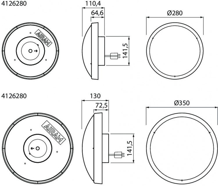 Airam Zeo Duo 350 Plafond, 1100 lm, 18 W, met variabele lichtkleur