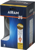 Airam Globe LED gloeilamp, E27, 2700 K, 250 lm