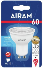 Airam LED PAR16, 4000K, 425 lm, GU10 lampvoet Airam LED PAR16, 4000K, 425 lm, GU10 lampvoet