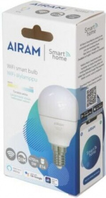 Airam SmartHome P45 kleine koepel LED-lamp, E14, opaal, 470 lm, afstembaar wit, WiFi Airam SmartHome P45 kleine koepel LED-lamp, E14, opaal, 470 lm, afstembaar wit, WiFi