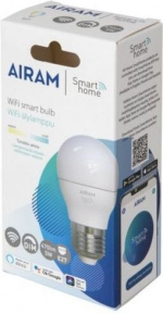 Airam SmartHome decoratieve lamp, E27, opaal, 470 lm, afstembaar wit, WiFi