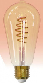 Airam SmartHome Edison ST64 gloeilamp, E27, amber, 350 lm, 1800-3000K, WiFi Airam SmartHome Edison ST64 gloeilamp, E27, amber, 350 lm, 1800-3000K, WiFi