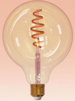 Airam SmartHome Globe 125 gloeilamp, E27, amber, 350lm, 1800-3000K, WiFi