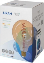 Airam SmartHome Globe 125 gloeilamp, E27, amber, 350lm, 1800-3000K, WiFi