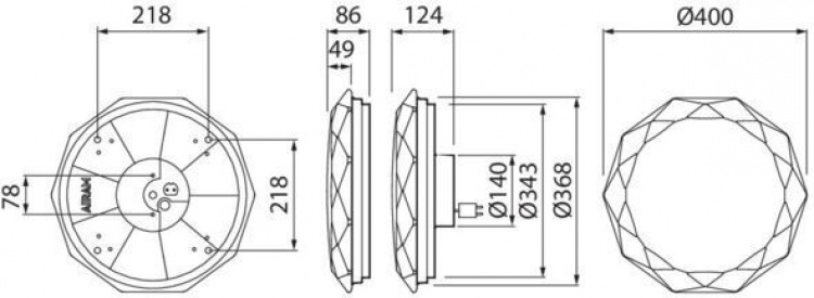 Airam Gaia Starlight Plafondlamp, 22W, 2700-6500K, wit, 40 cm