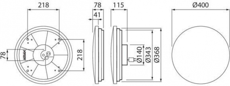 Airam Gaia Slim Ronde Plafond, 22W, 2700-6500K, wit, 40 cm