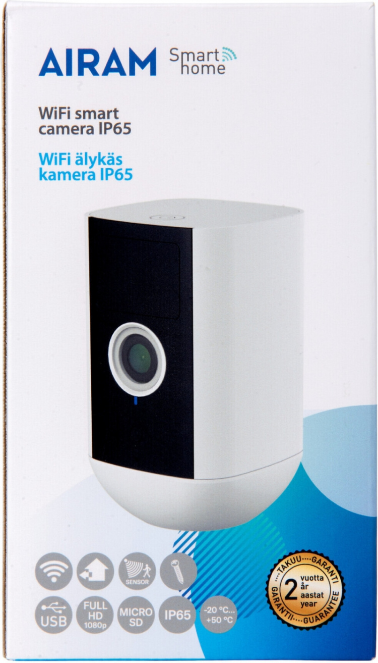 Airam SmartHome Camera IP65, Wi-Fi-netwerk