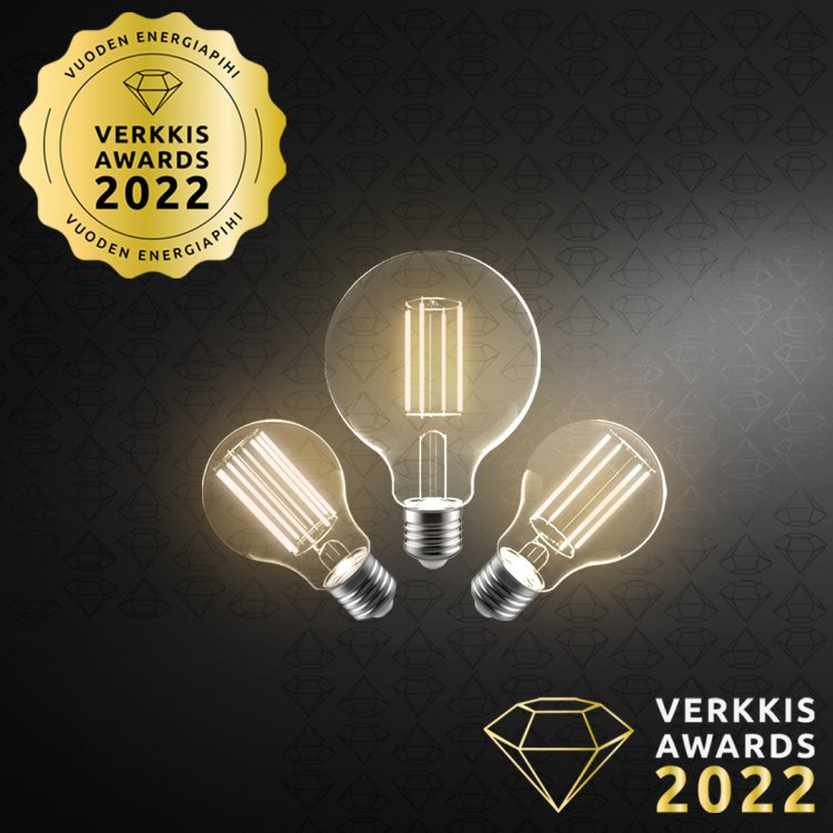 Airam LED G95 gloeilamp, E27, 3000K, 470lm, helder koper