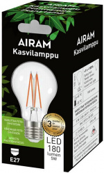 Airam LED plant lamp, E27, helder, gloeidraad 180 lm Airam LED plant lamp, E27, helder, gloeidraad 180 lm