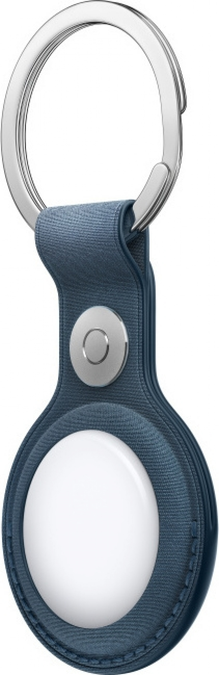 Apple FineWoven AirTag sleutelhanger, kalme zee blauw