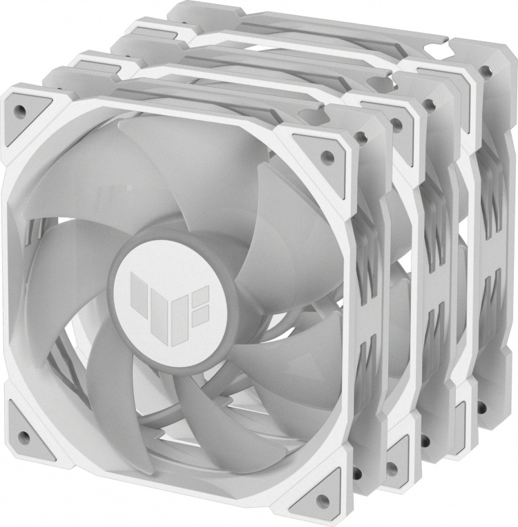 ASUS TUF Gaming TR 120 ARGB PWM ventilator, 120 mm, wit, 3-pak ASUS TUF Gaming TR 120 ARGB PWM ventilator, 120 mm, wit, 3-pak