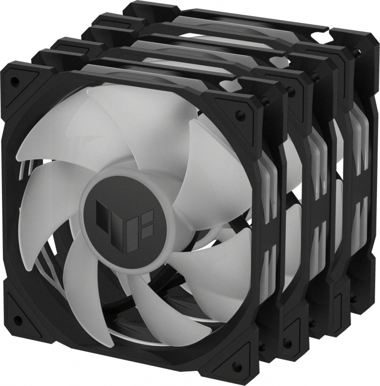ASUS TUF Gaming TR 120 ARGB PWM ventilator, 120 mm, zwart, 3-pak ASUS TUF Gaming TR 120 ARGB PWM ventilator, 120 mm, zwart, 3-pak