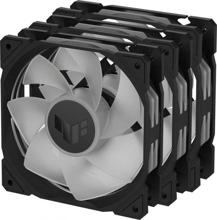 ASUS TUF Gaming TR 120 ARGB Reverse PWM ventilator, 120 mm, zwart, 3-pak