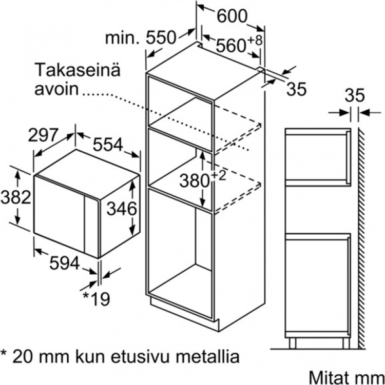 Bosch BFL524MS0 Serie 6 magnetron, staal Bosch BFL524MS0 Serie 6 magnetron, staal